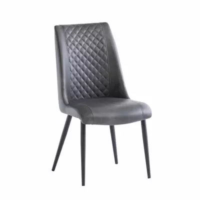 Jewel Dining Chair - Grey PU Leather